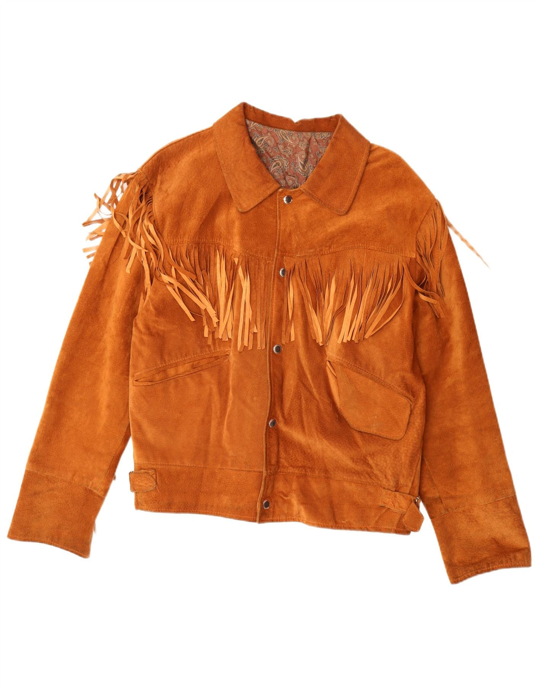 Jaqueta masculina vintage de camurça IT 50 grande marrom