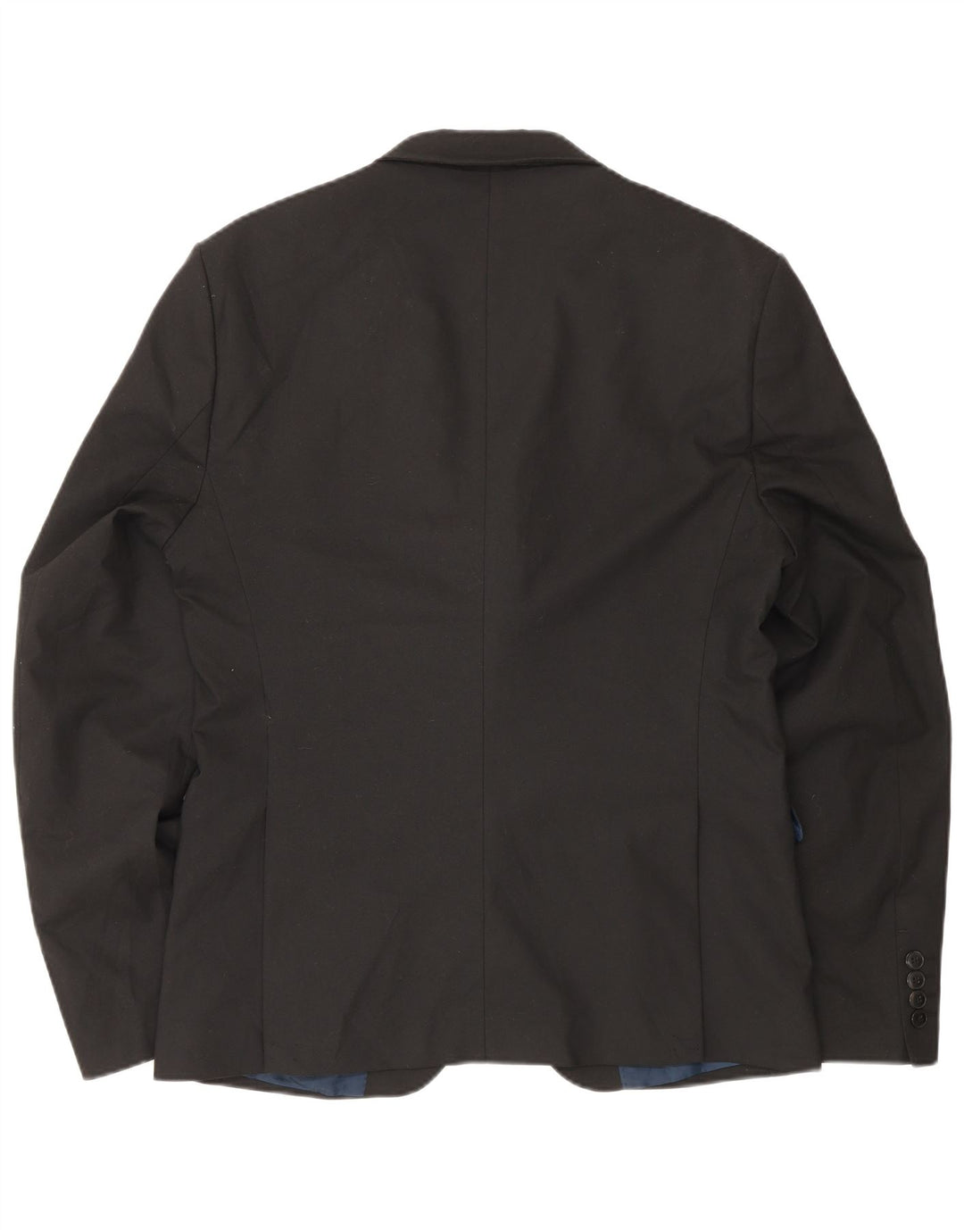 Jaqueta blazer masculina Zara com 2 botões EU 50 poliéster preto médio