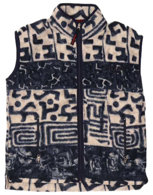Colete masculino de lã Invicta UK 38 poliéster geométrico azul marinho médio