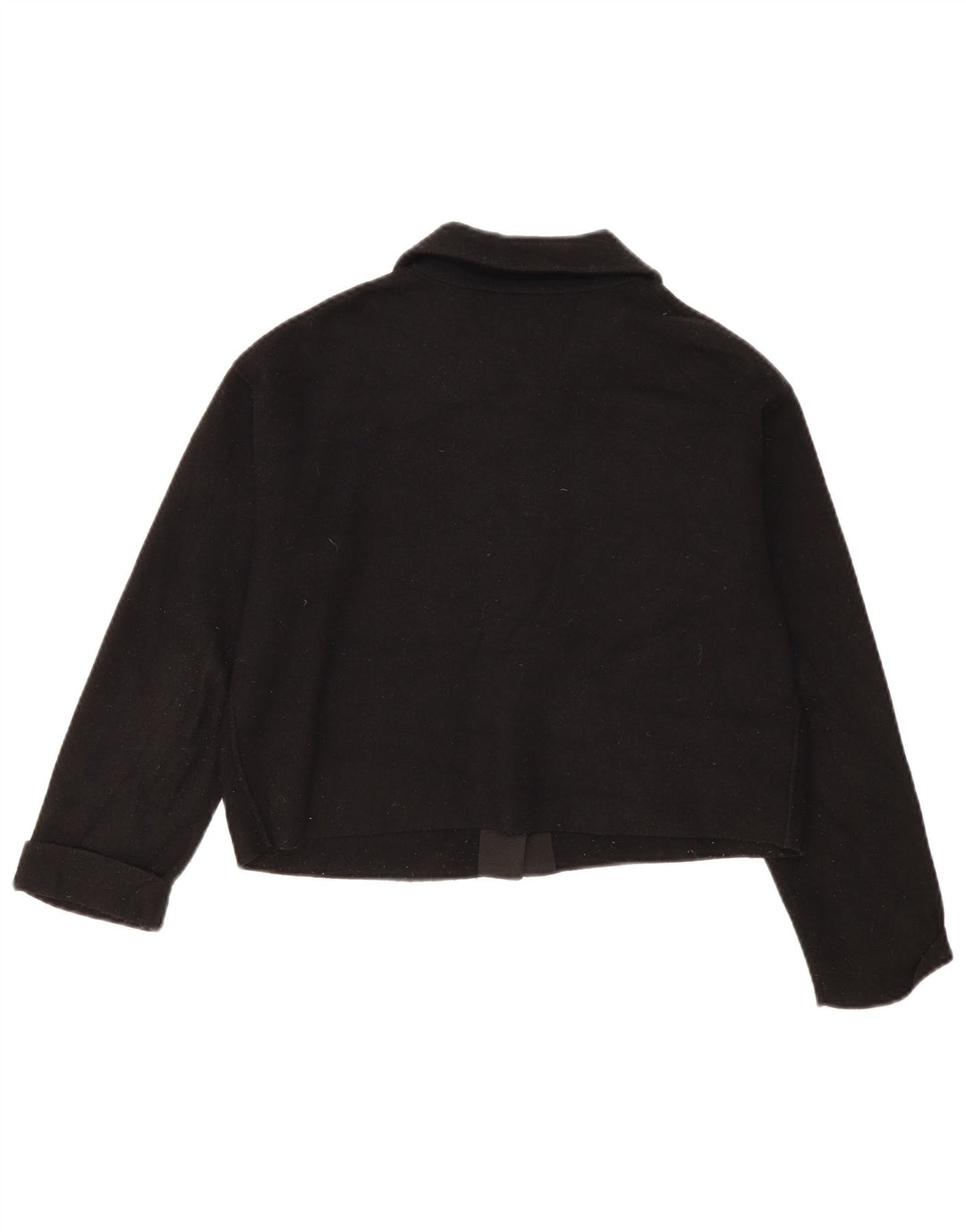 Jaqueta Bolero Feminina Massimo Dutti Crop Oversized Reino Unido 6 XS Preto