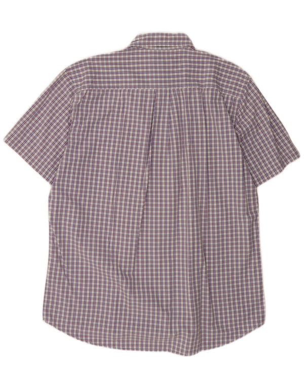 Camisa masculina de manga curta Kappa XL azul xadrez algodão