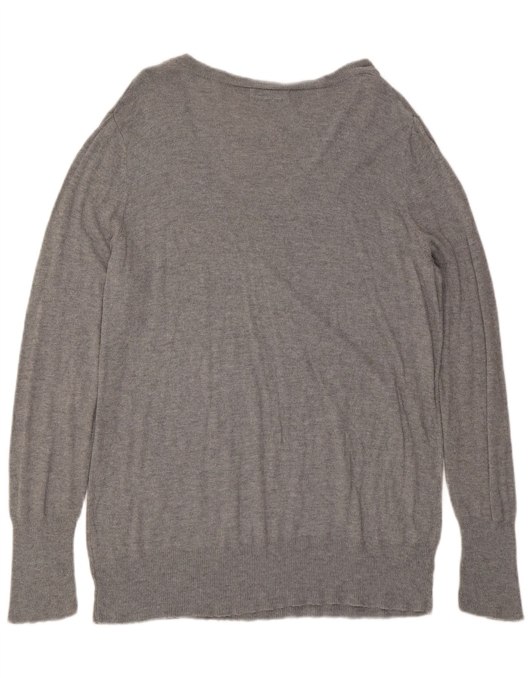 Mossimo suéter feminino grande com decote em V US 2 XS cinza nylon