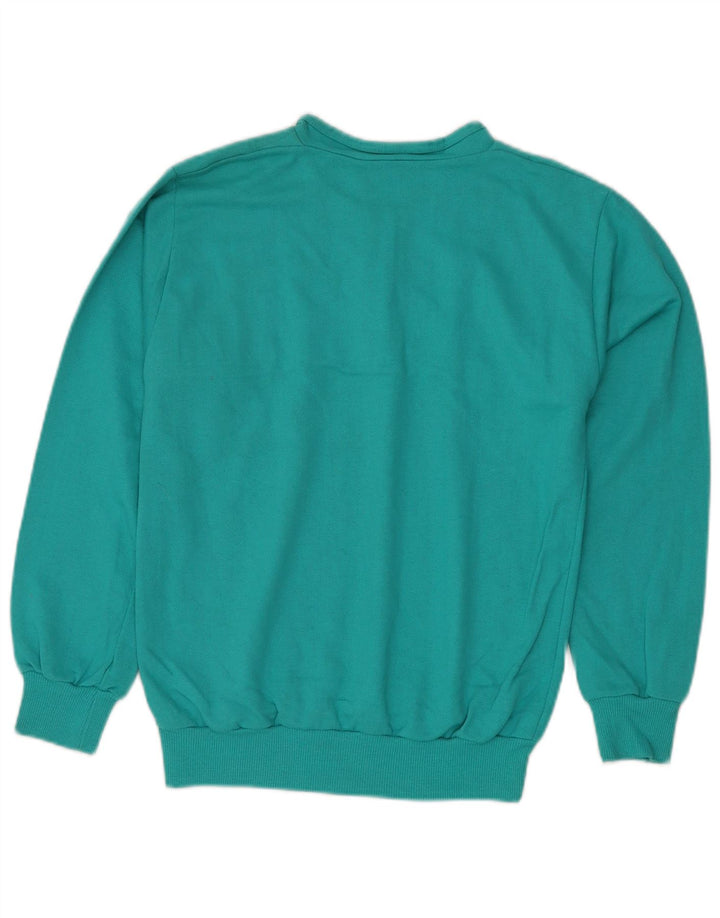 GLOBE TROTTER Suéter feminino com zíper e gola em algodão azul médio UK 14
