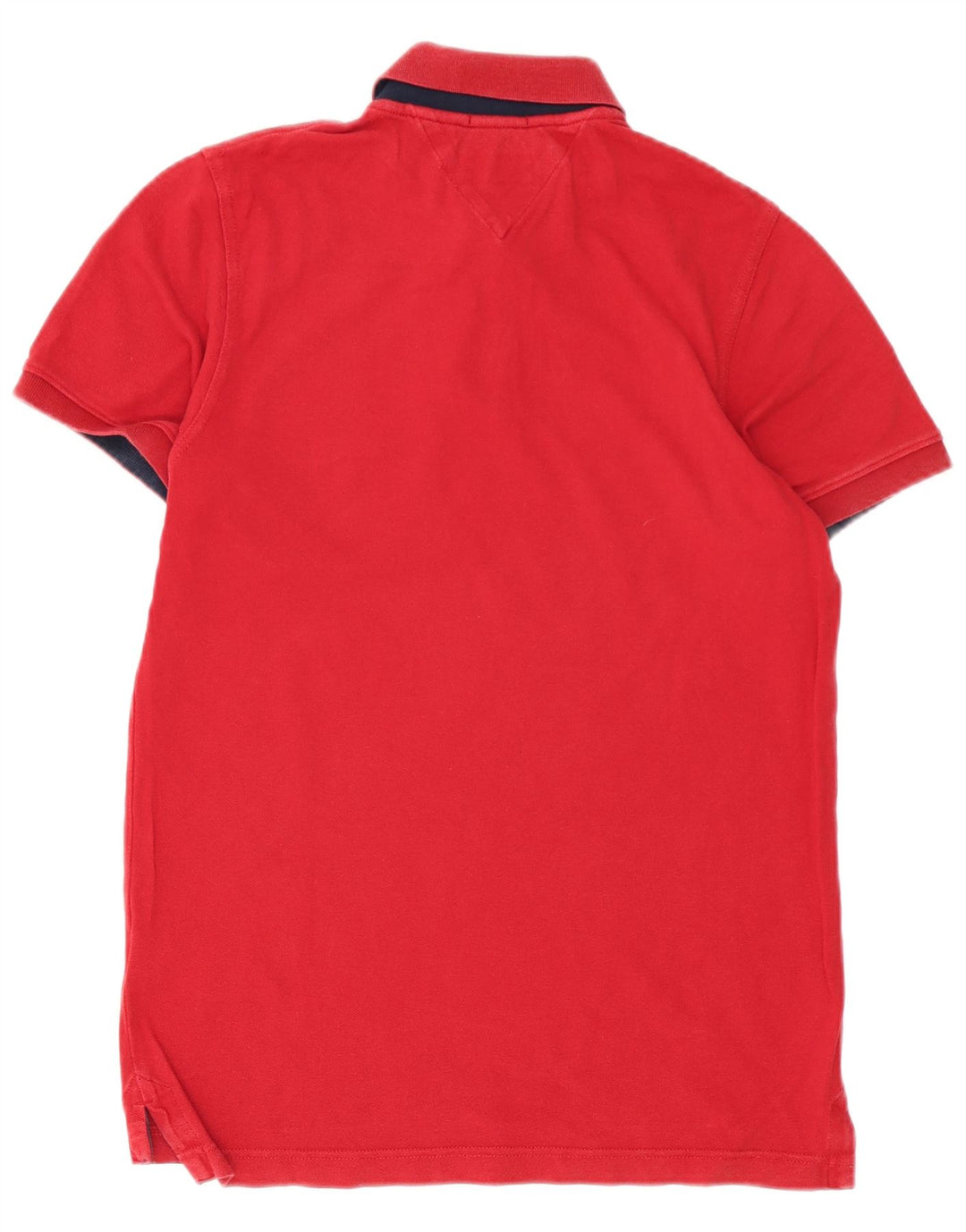 Camisa polo masculina Tommy Hilfiger gráfica pequena de algodão vermelho