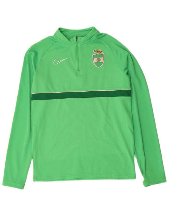 Nike Boys Alba Roma Zip Neck Pullover Treino Top 12-13 Anos Grande Verde