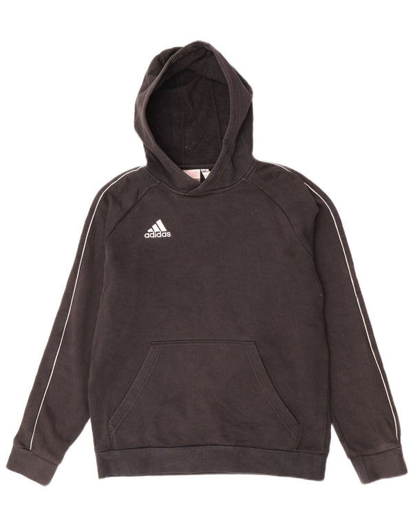 Adidas meninos moletom com capuz 15-16 anos XL preto algodão