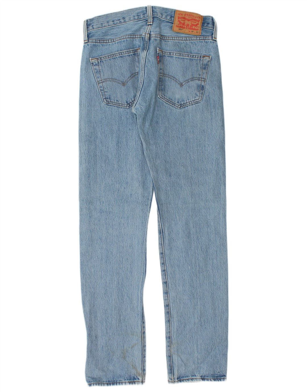 Levi's Masculino 501 Straight Jeans W28 L32 Azul Algodão