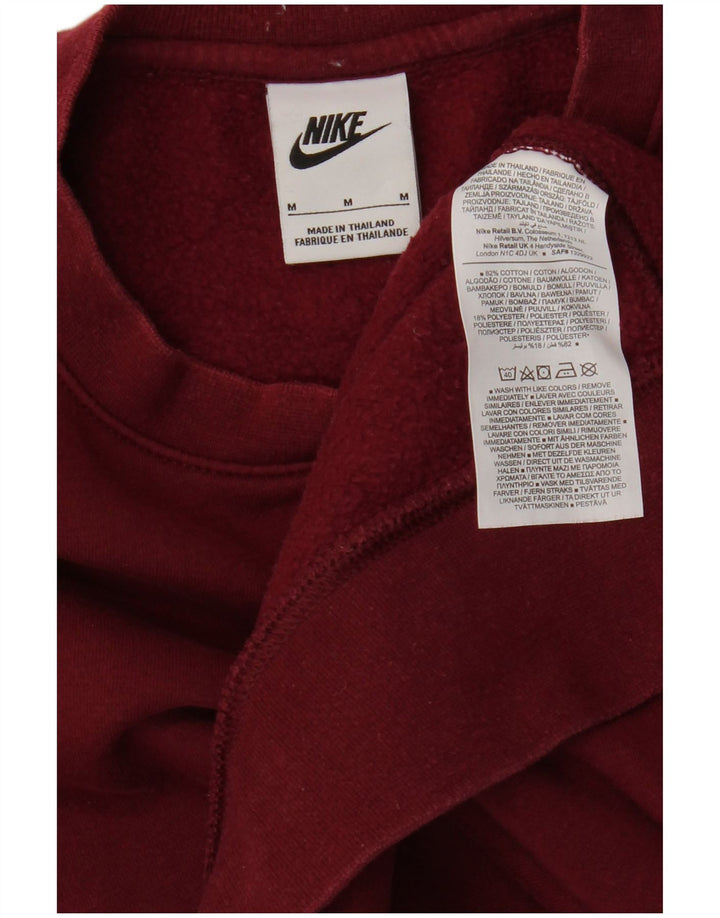 Nike Mens Moletom Jumper Médio Algodão Borgonha