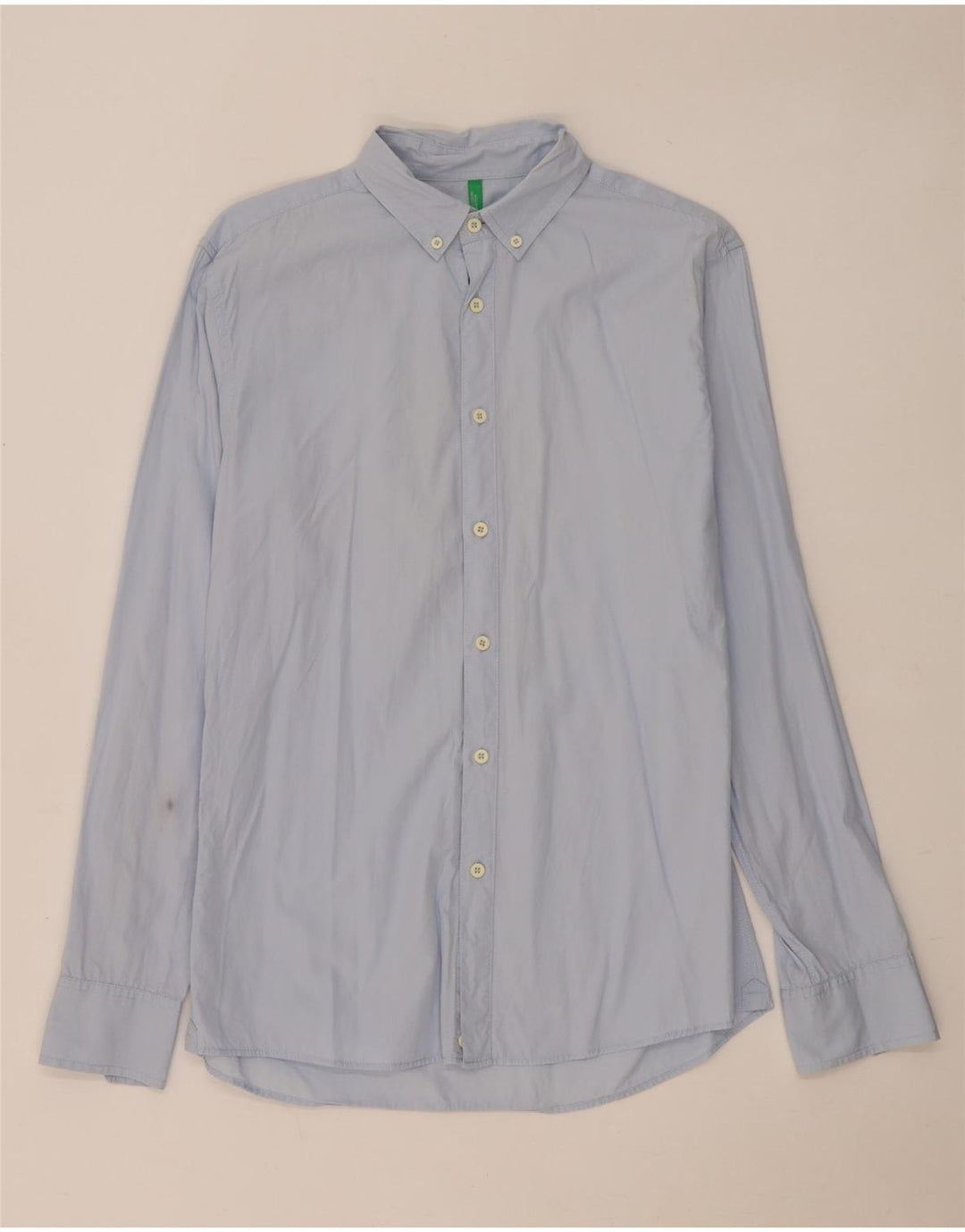 Camisa masculina Benetton azul médio