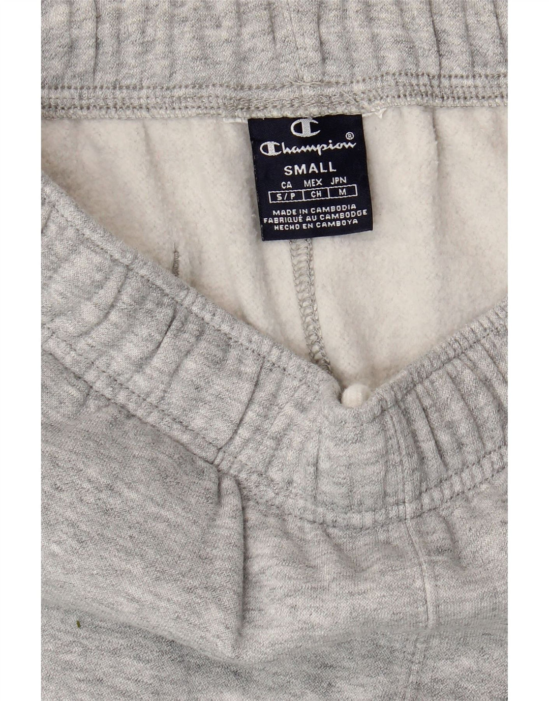 Calça esportiva masculina CHAMPION joggers pequena cinza manchada