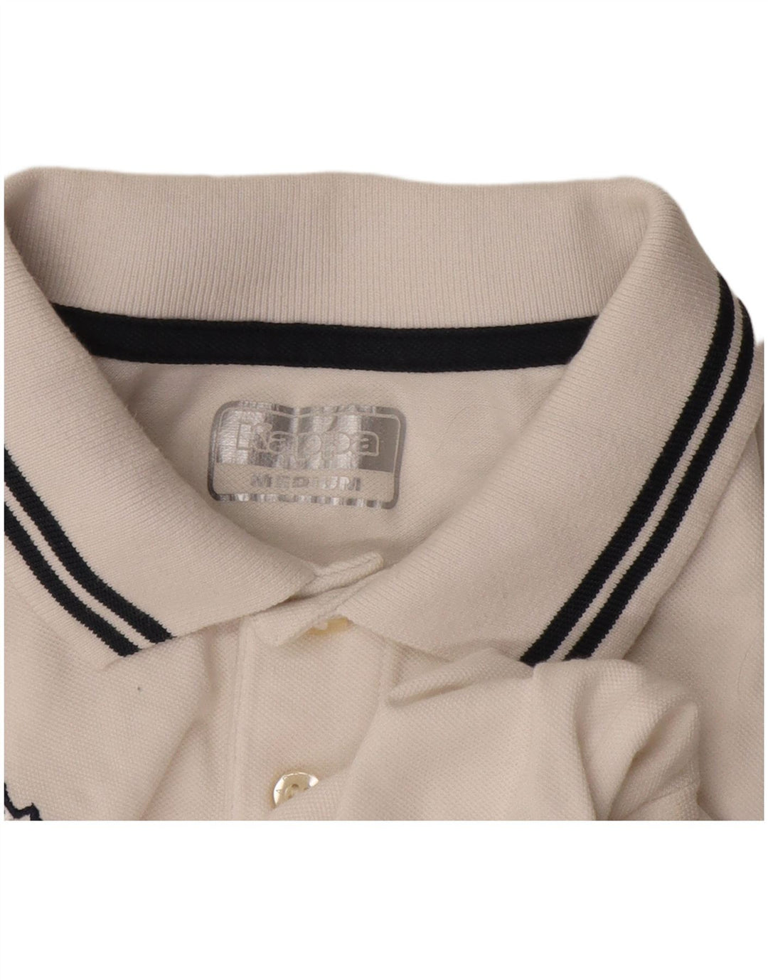 Camisa polo masculina Kappa médio branco
