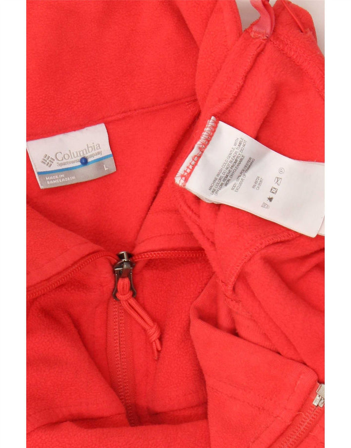 Jaqueta de lã feminina Columbia UK 16 grande poliéster vermelho