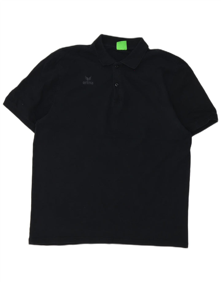 Camisa polo masculina Erima XL algodão preto