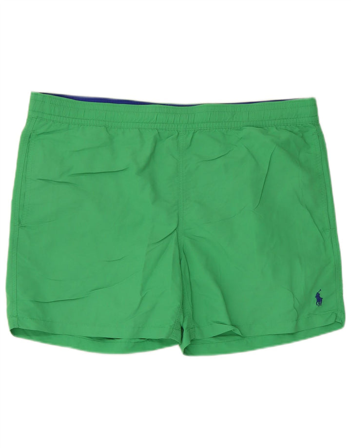 Polo Ralph Lauren Calções de banho masculinos poliéster verde médio