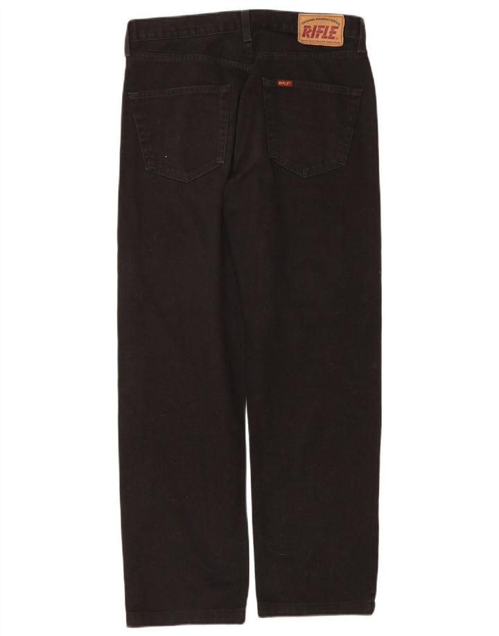 Rifle Masculino Jeans Reto W34 L29 Algodão Preto