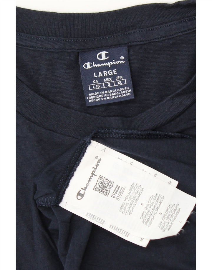 Camiseta masculina Champion grande algodão azul marinho
