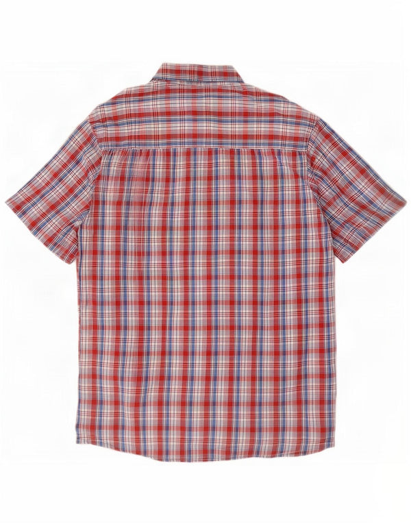 Camisa masculina de manga curta Levi's grande xadrez vermelho