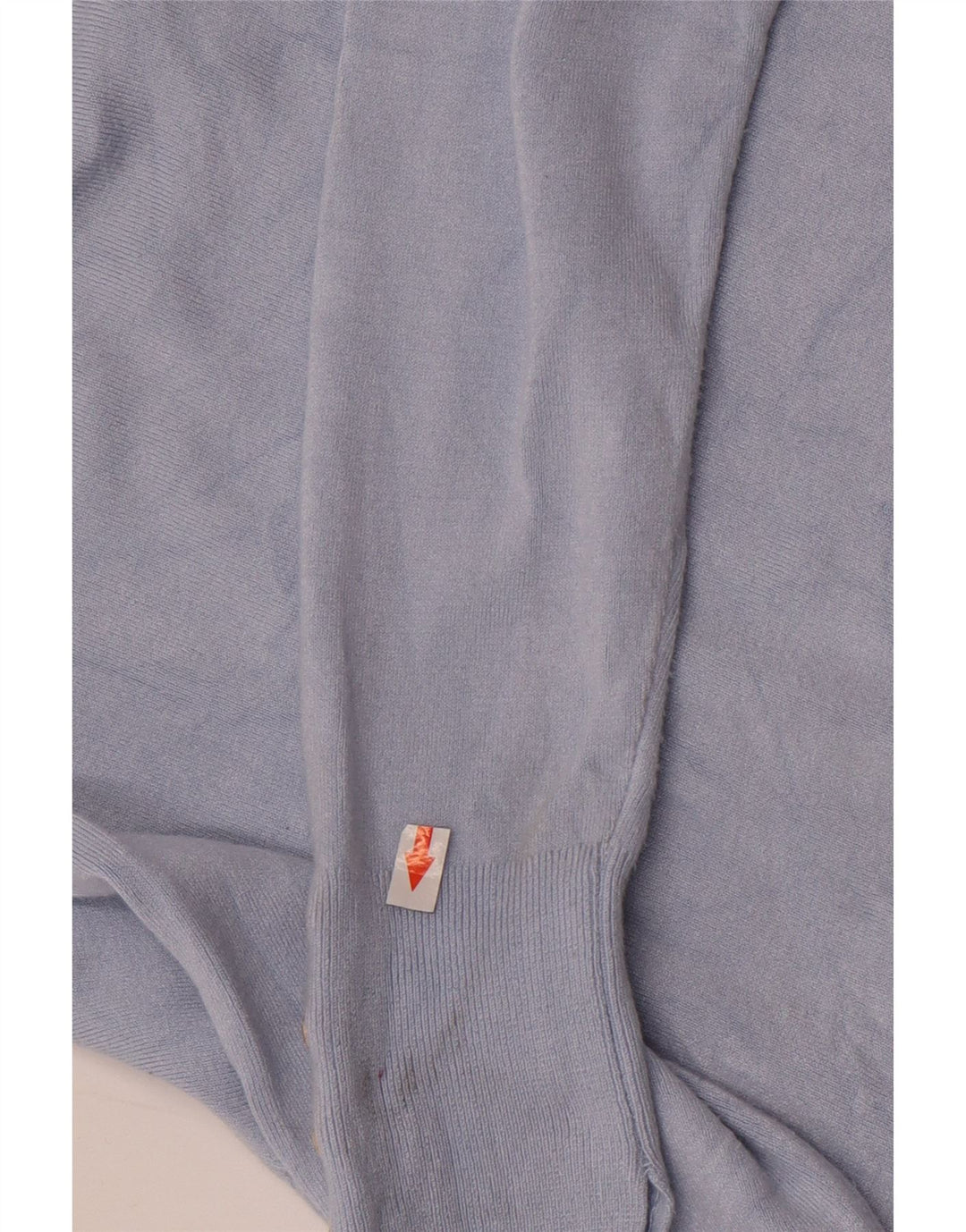 Suéter feminino Zara com gola canoa UK 12 viscose azul médio