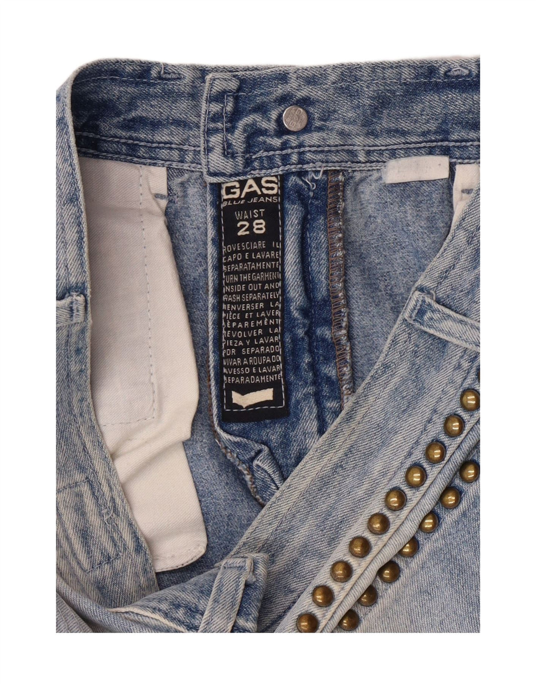 GAS Jeans Slim Feminino W28 L33 Azul