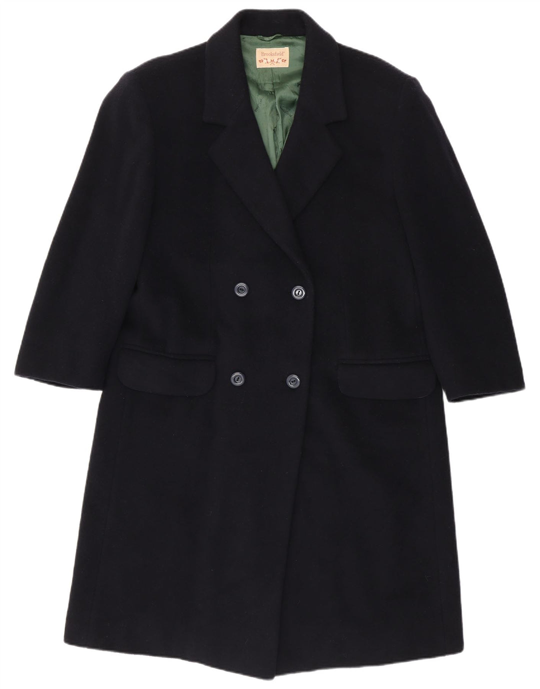 Casaco feminino Brooksfield manga 3/4 com peito duplo IT 46 grande azul marinho