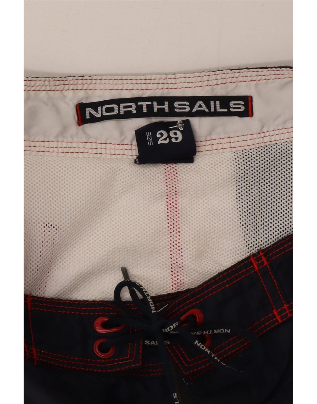 Shorts de natação masculino North Sails gráfico pequeno vermelho colorblock poliamida