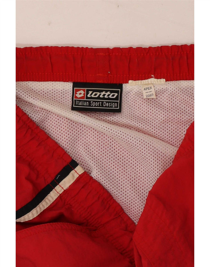 Shorts de natação masculino Lotto XL listrado vermelho