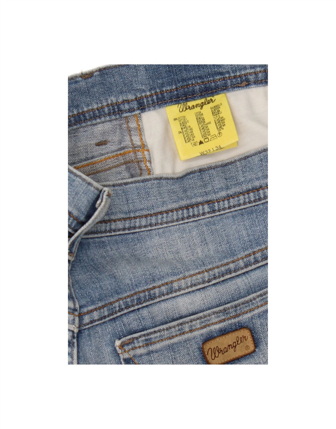 Jeans retos masculinos WRANGLER W32 L34 algodão azul