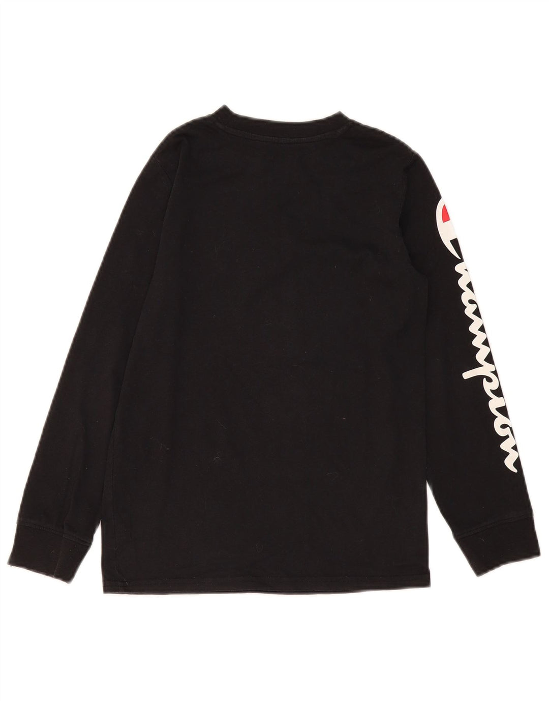 Champion Boys Graphic Top Manga Longa 9-10 Anos Médio Algodão Preto