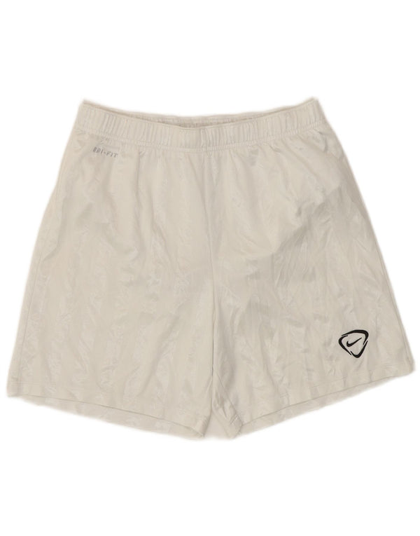 Shorts esportivos masculinos Nike Dri Fit pequenos poliéster listrado branco