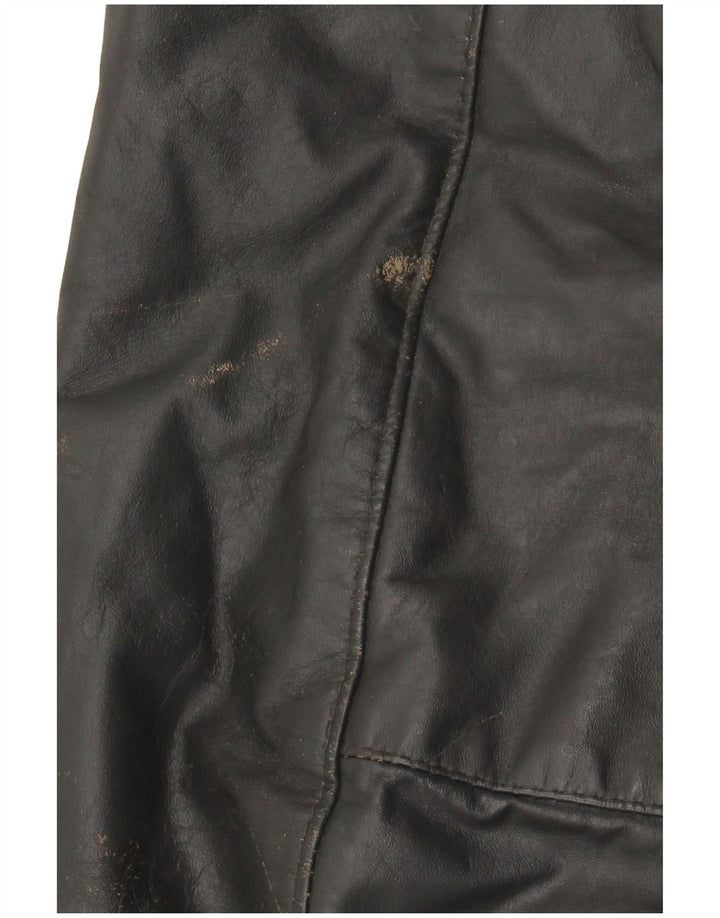 Jaqueta de couro masculina VINTAGE UK 40 grande couro cinza