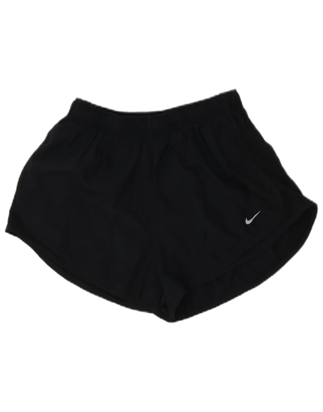 Shorts esportivos femininos Nike Dri Fit UK 14 grande poliéster preto