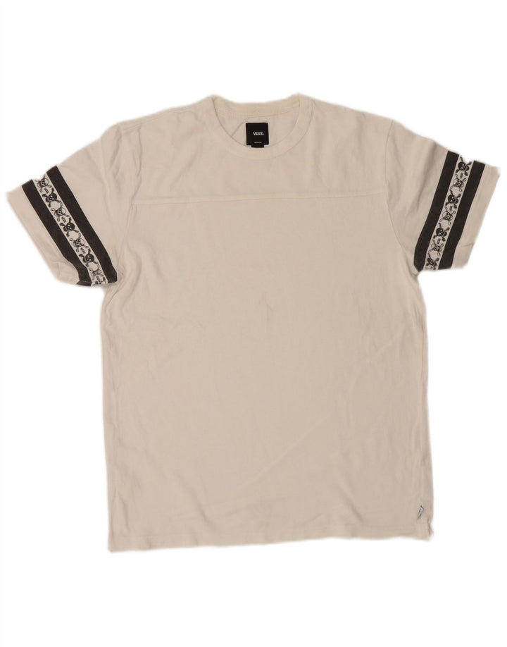 Vans Camiseta masculina gráfica Top médio branco colorblock algodão