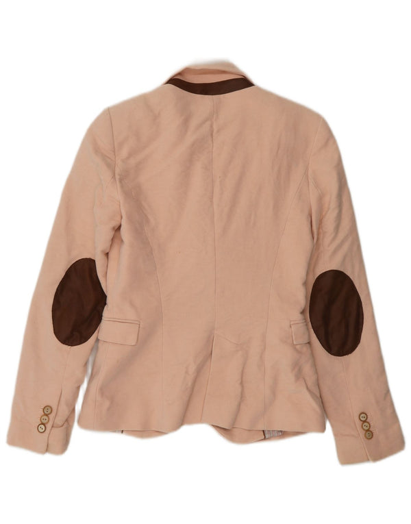 Jaqueta blazer feminina Zara com 1 botão Reino Unido 6 XS rosa