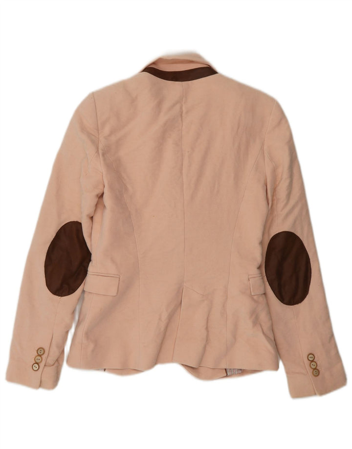 Jaqueta blazer feminina Zara com 1 botão Reino Unido 6 XS rosa