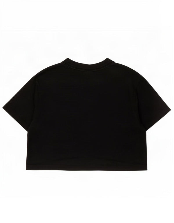 Camiseta Nike Feminina Crop Oversized Top UK 10 Pequena Algodão Preto