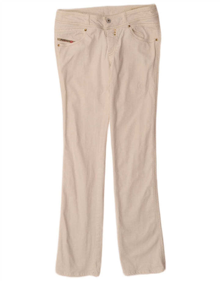 DIESEL feminino Rokket jeans reto W29 L32 algodão branco