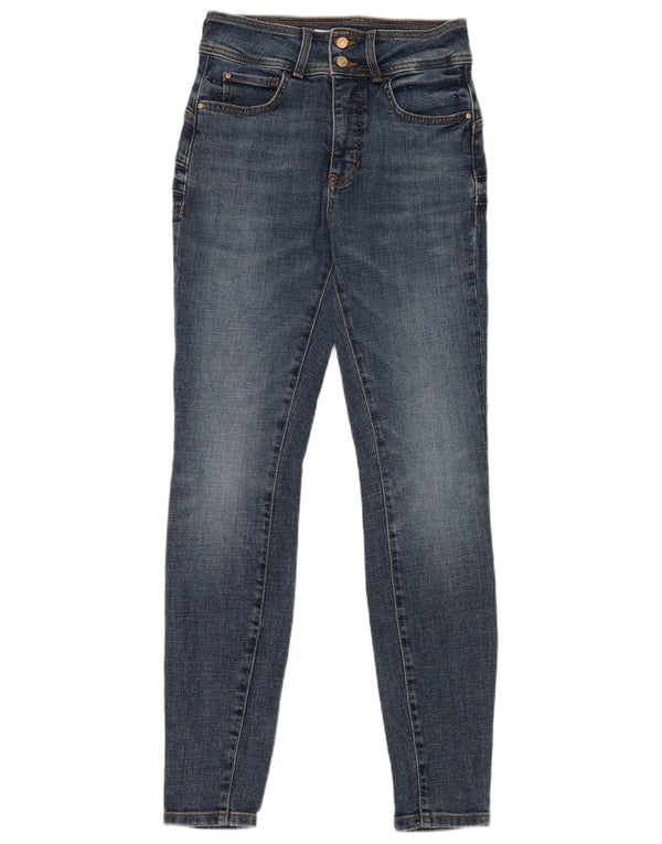 Guess Jeans skinny feminino de cintura alta W27 L28 algodão azul
