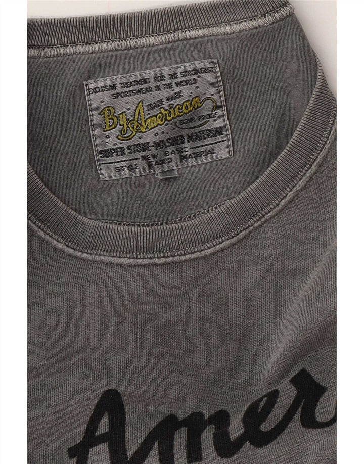 By American Mens Moletom Gráfico Jumper XL Cinza