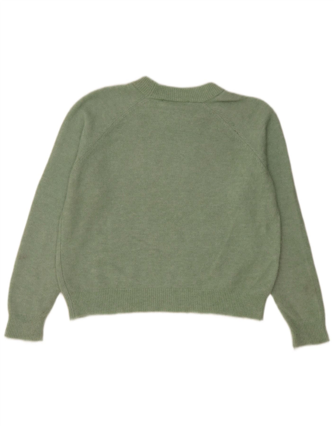 ZARA Womens Oversized Crew Neck Jumper Sweater UK 14 Medium Green