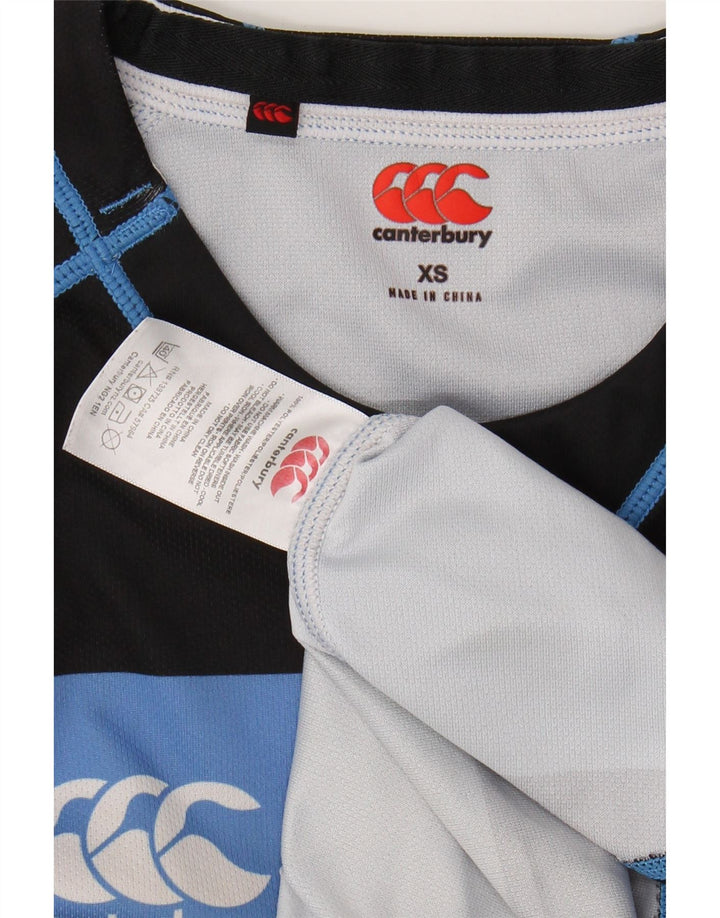 Camiseta masculina CANTERBURY XS poliéster listrado azul