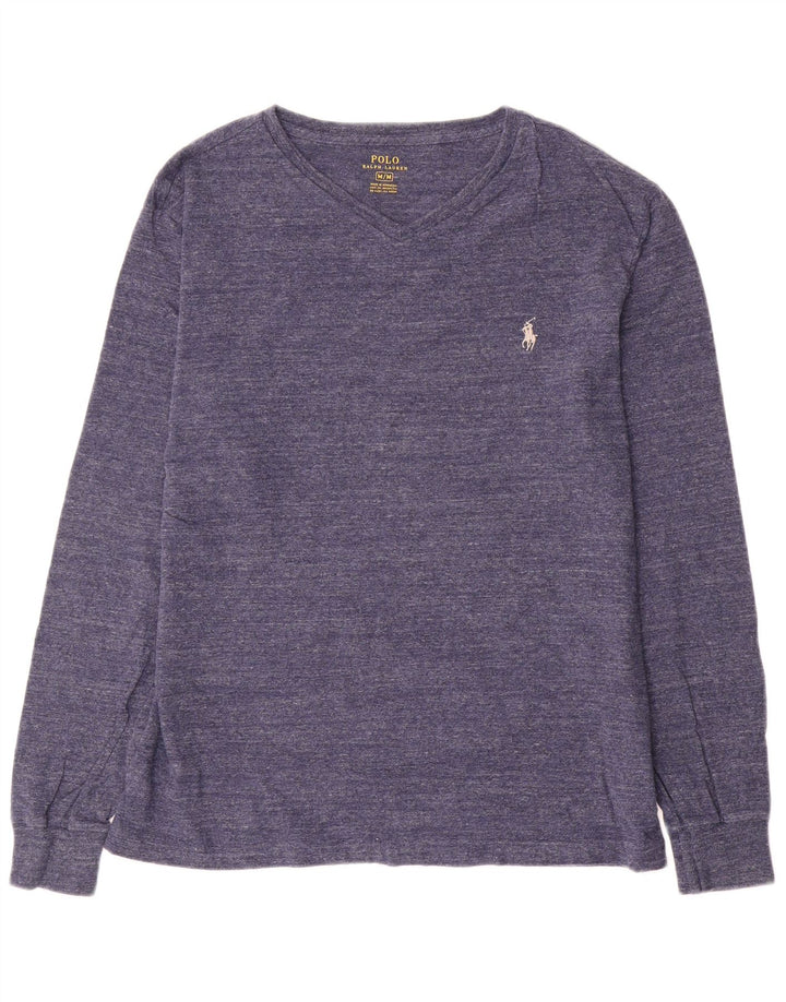 Top masculino Polo Ralph Lauren manga comprida médio algodão azul marinho