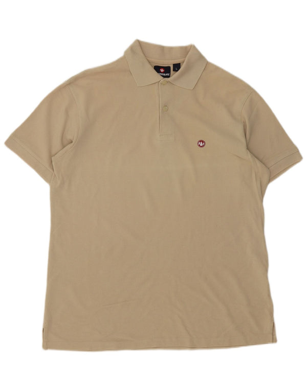 Camisa pólo masculina Murphy & Nye grande algodão bege