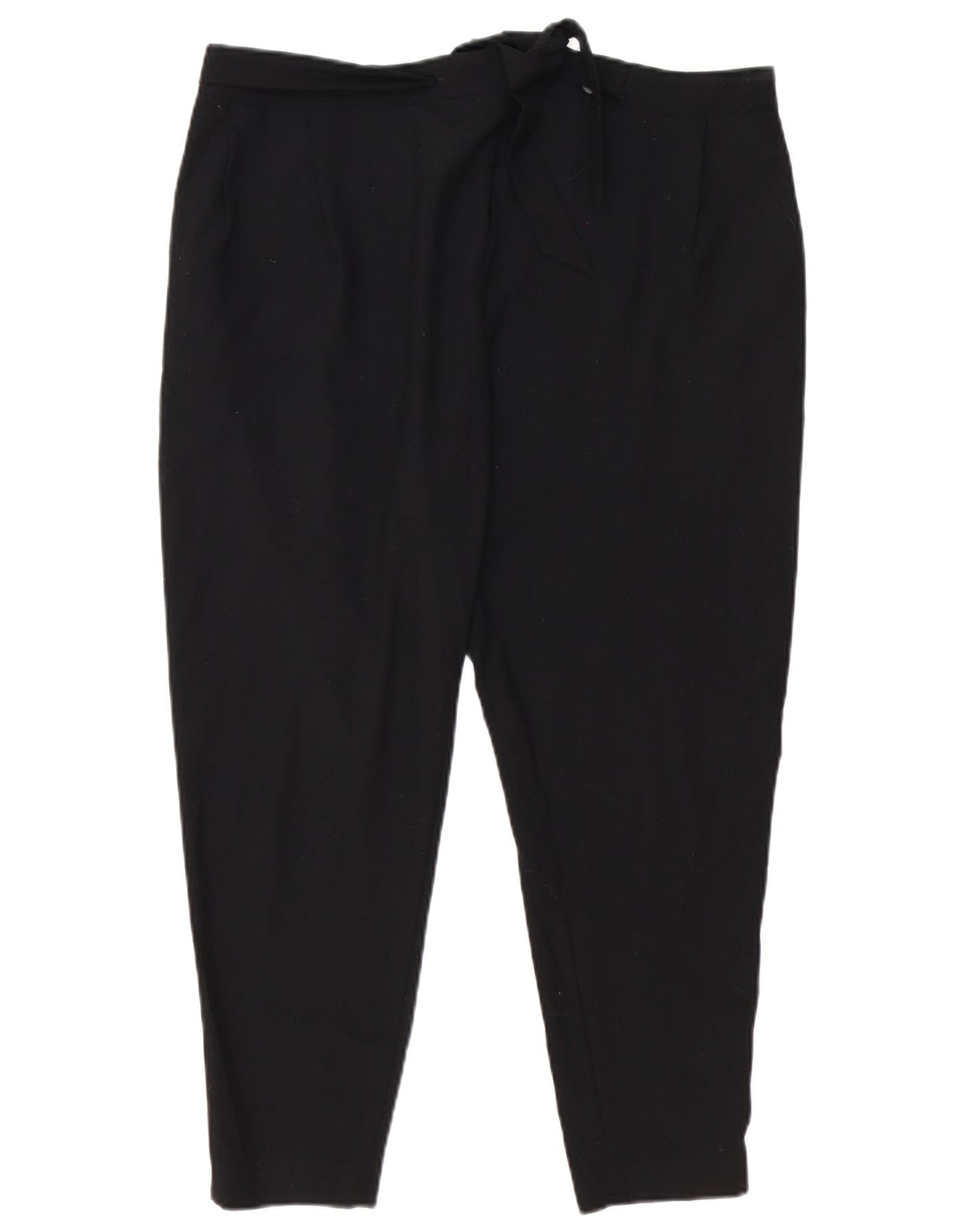 Zara Calça feminina casual cônica pequena W27 L25 poliéster preto