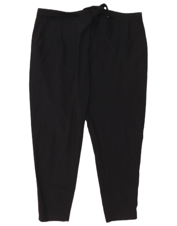 Zara Womens Tapered Casual Trousers Small W27 L25 Black Polyester