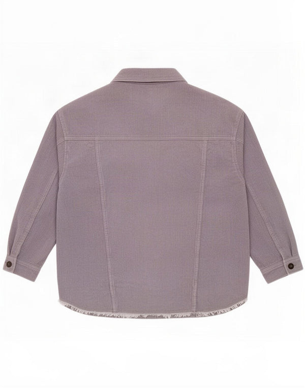 Jaqueta feminina de veludo cotelê Zara UK 6 XS Roxo Algodão