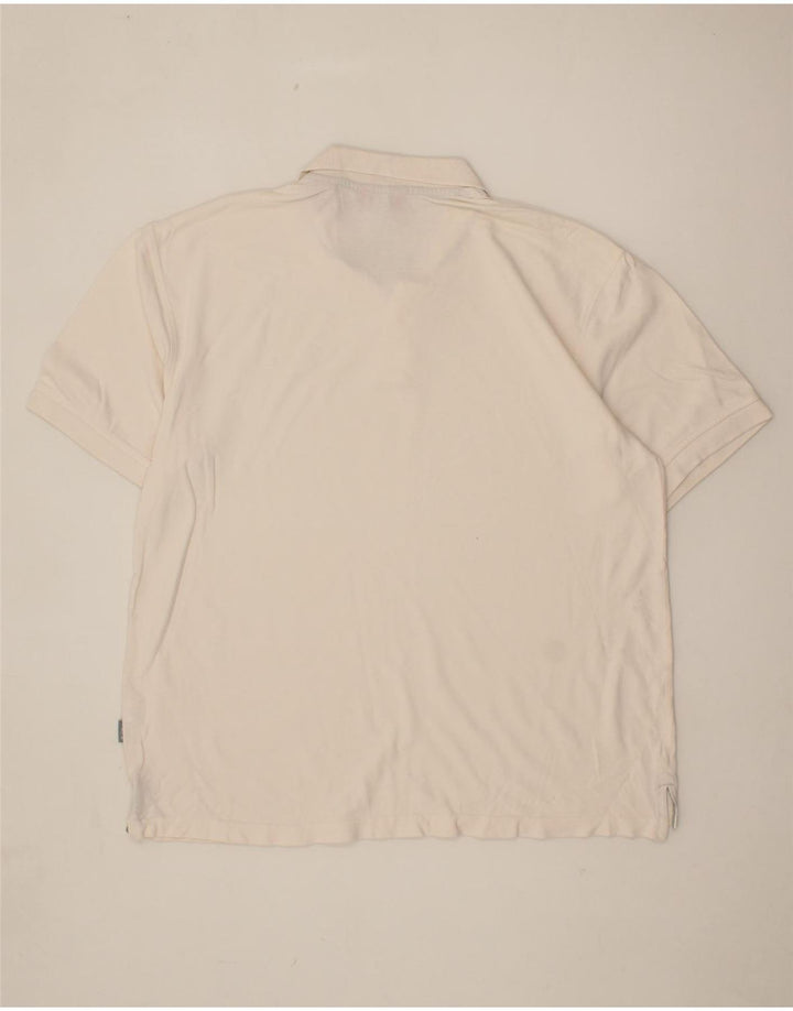 IZOD Mens Polo Shirt Large White Cotton Vintage Izod and Second-Hand Izod from Messina Hembry 