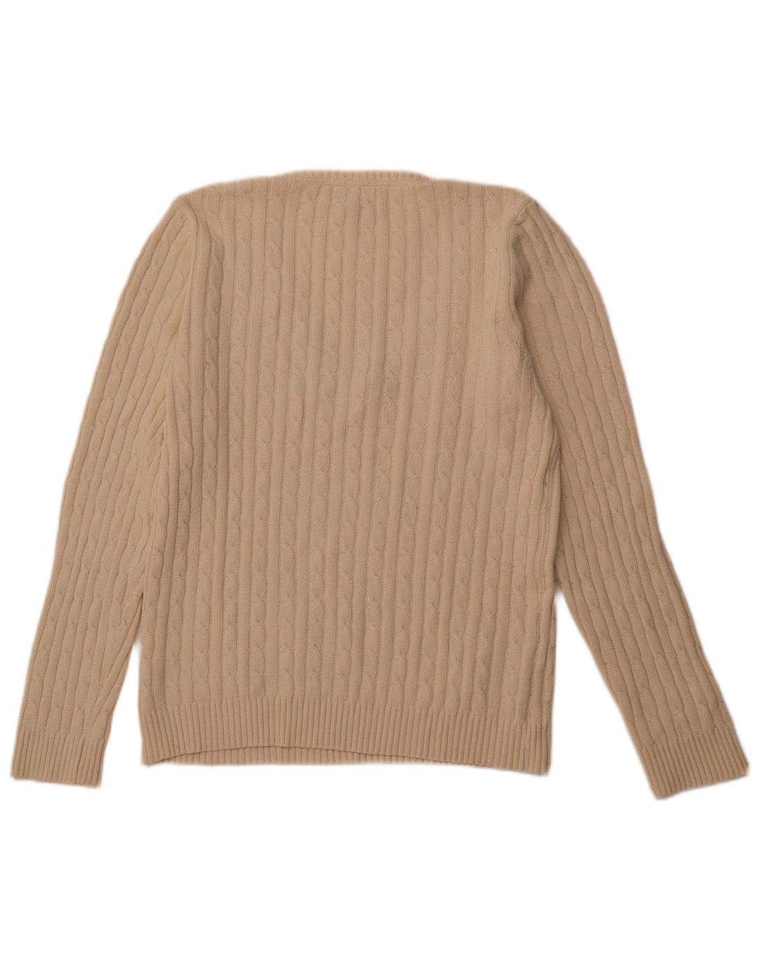 CREW CLOTHING Suéter feminino com decote em V UK 18 XL algodão branco