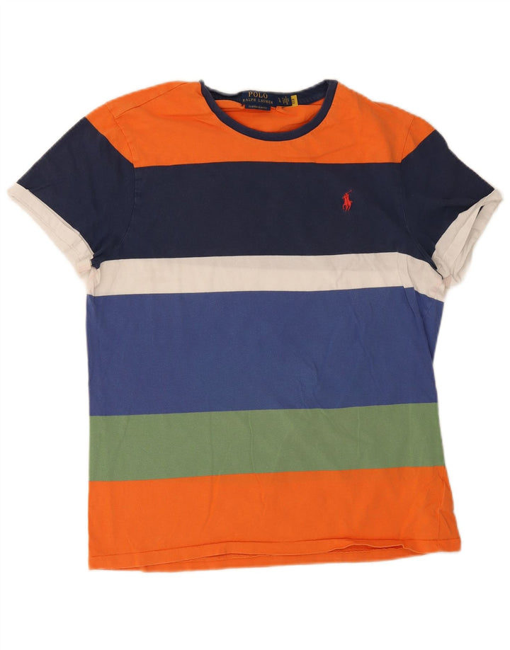 Camiseta masculina Polo Ralph Lauren grande listrada multicolorida