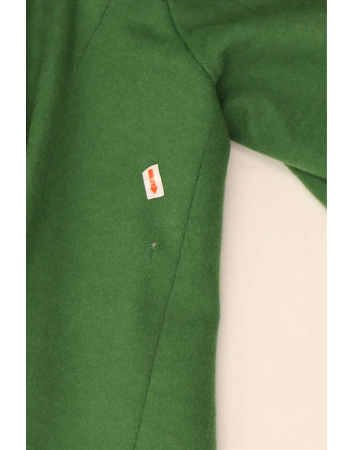 Jaqueta blazer feminina Hucke com peito duplo Reino Unido 18 XL lã verde