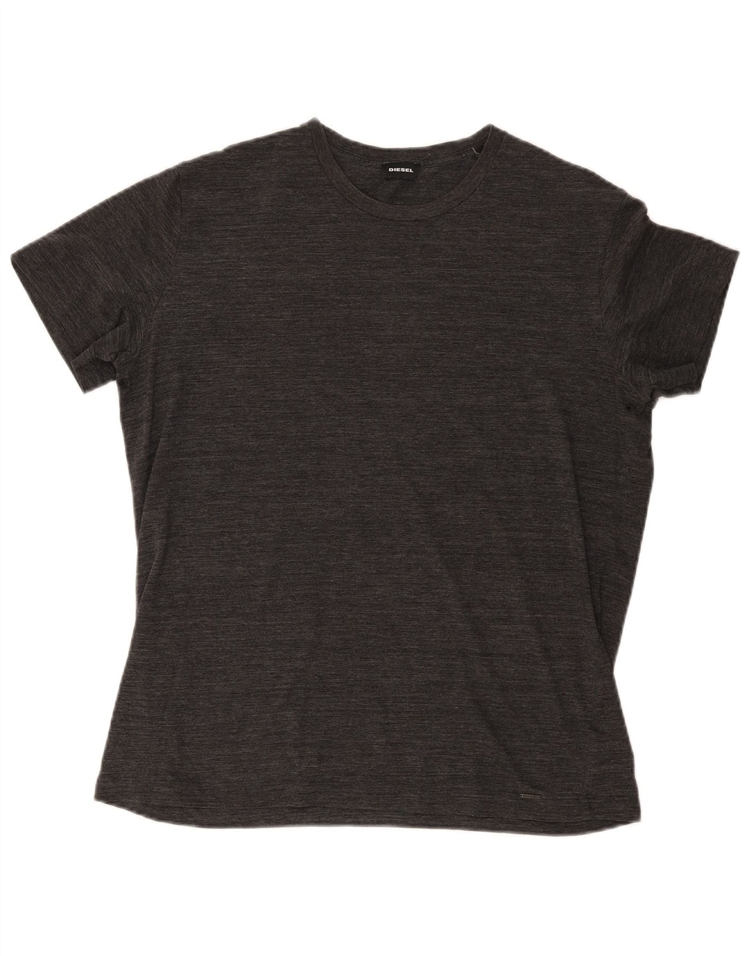 Camiseta masculina Diesel Top XL algodão manchado cinza